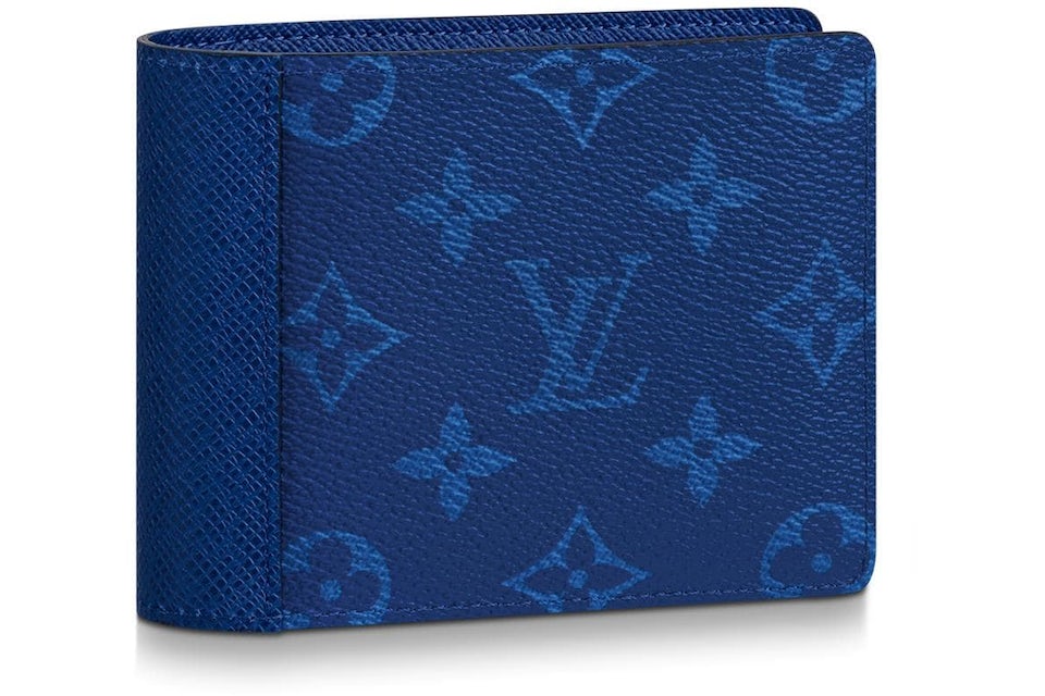 Louis Vuitton Multiple Wallet Monogram Pacific Taiga Blue In Taiga  Leather/Coated Canvas With Silver-Tone - Us
