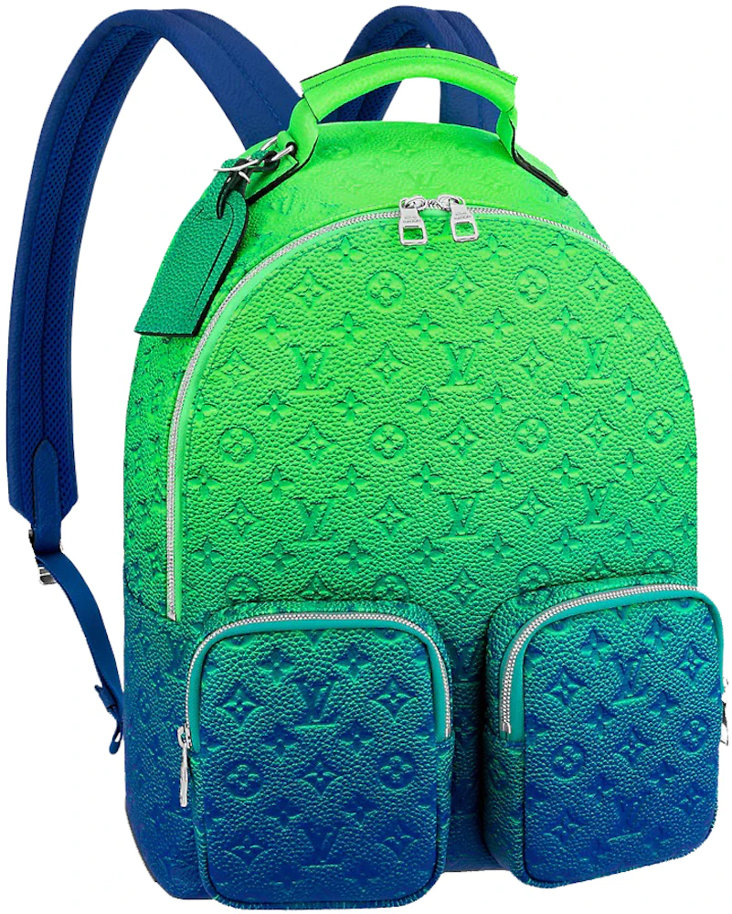 Laguito Louis Vuitton Multipockets Backpack Taurillon Blue Leather