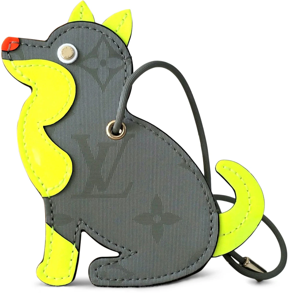 Louis Vuitton, Accessories, Louis Vuitton Vernis Monogramanimal Face Charm  Dog Key Chain