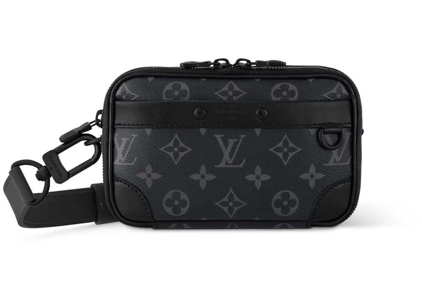 Louis Vuitton Nano Alpha Monogram Eclipse in Coated Canvas with Black ...