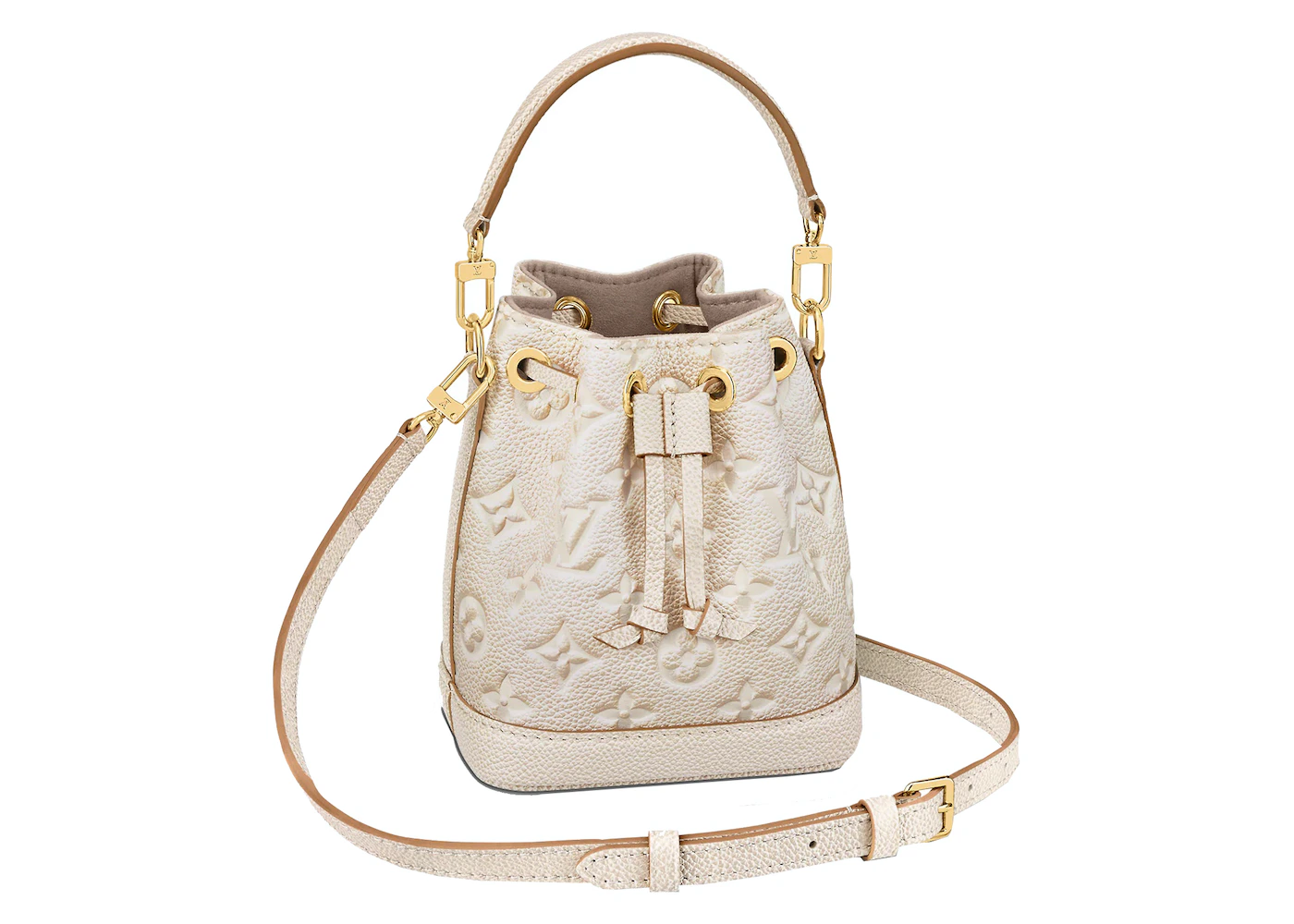 Louis Vuitton Nano Noe Light Beige in Grained Cowhide Leather with
