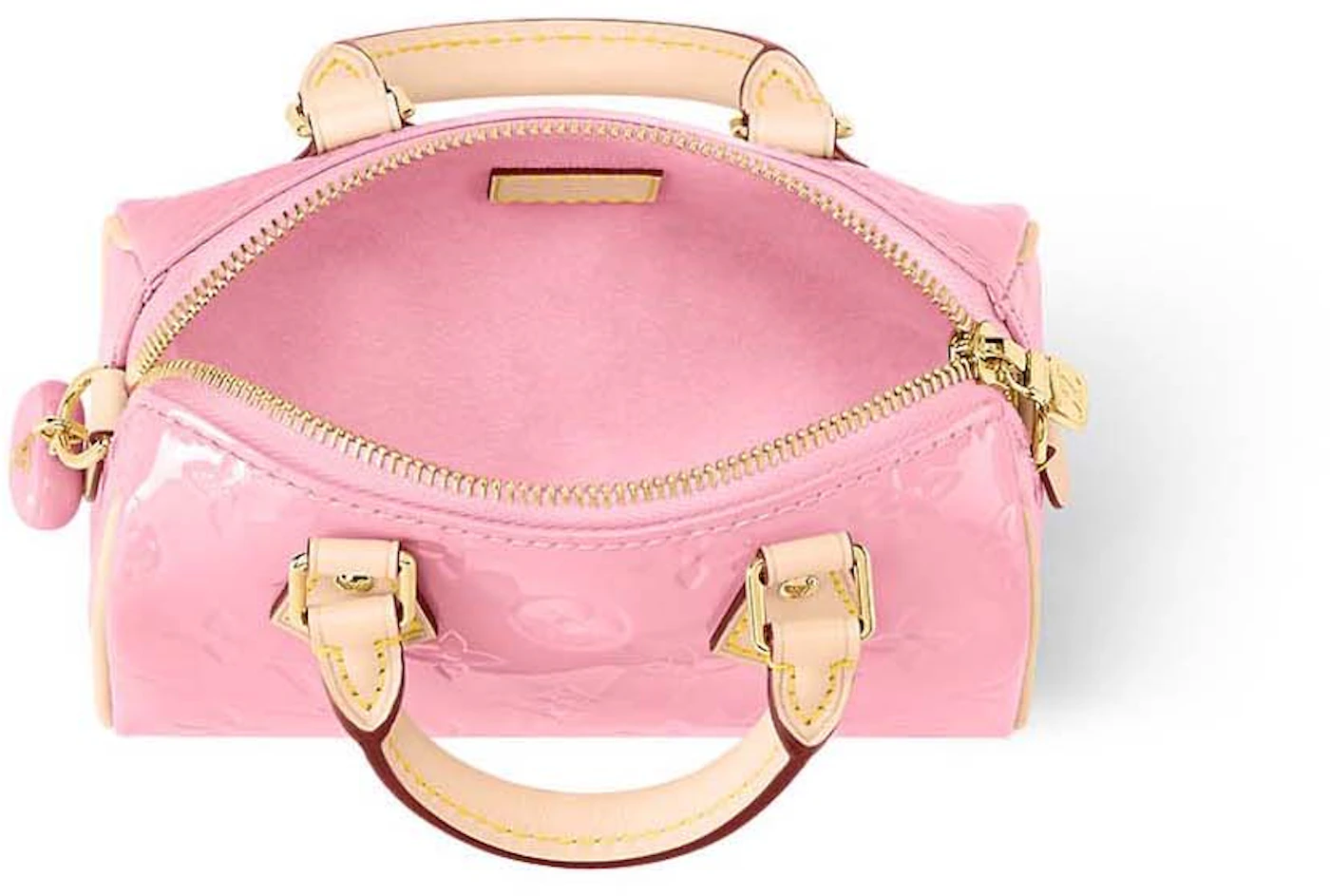 Louis Vuitton Nano Speedy Mochi Pink in Calfskin Leather with Gold-tone ...