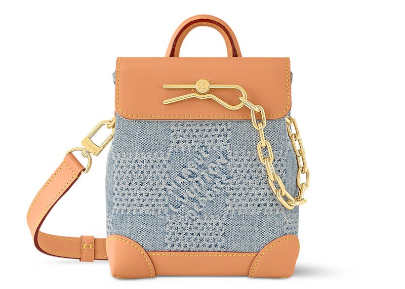 デニムLV♡【LouisVuitton】ナノ・スチーマー♪ Louis Vuitton Nano Steamer Damier Denim 3D Blue Denim in