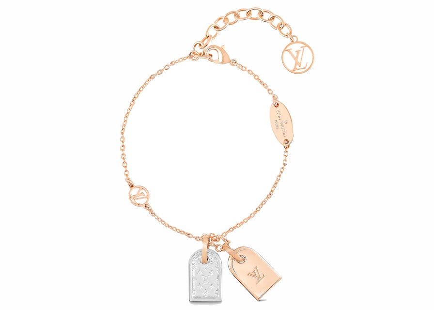 Louis Vuitton Nanogram Tag Bracelet Silver/Pink in Gold/Silver Metal - GB