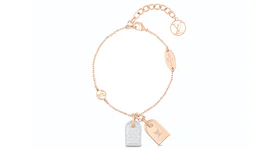 Louis Vuitton Nanogram Tag Bracelet Silver/Pink