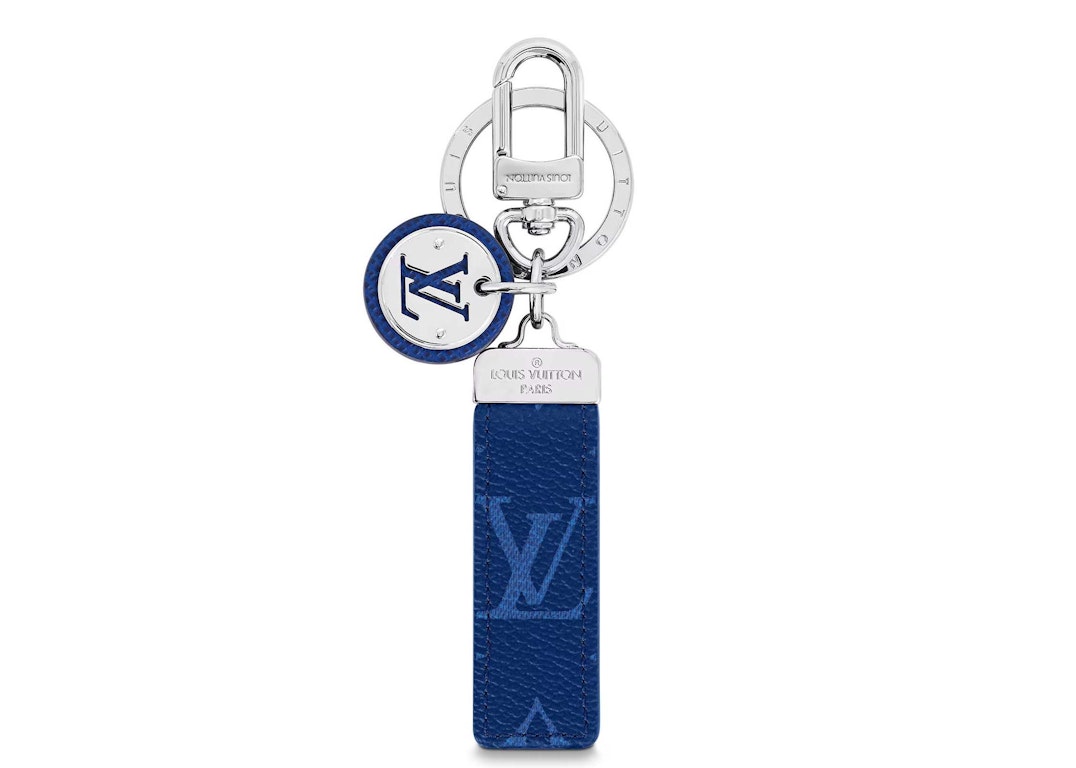 Pre-owned Louis Vuitton Neo Lv Club Bag Charm And Key Holder Cobalt Blue