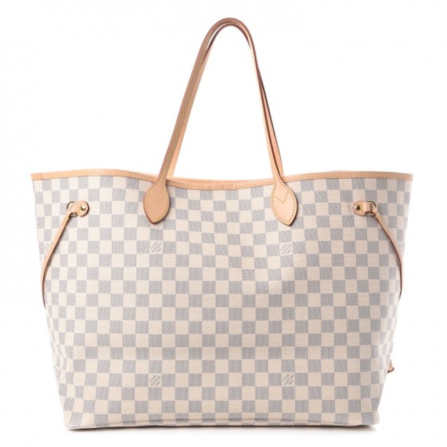 Louis Vuitton Neo Neverfull Damier Azur (Without Pouch) GM Beige Lining in  Canvas/Vachetta with Brass - GB