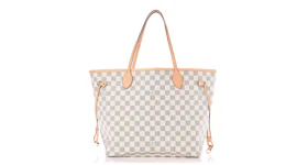 Louis Vuitton Neo Neverfull Damier Azur (Without Pouch) MM Rose Ballerine Lining
