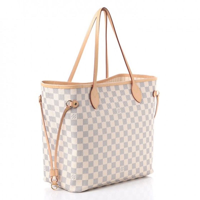 Louis Vuitton Neo Nevefull Damier Azur MM Beige Lining in Canvas 