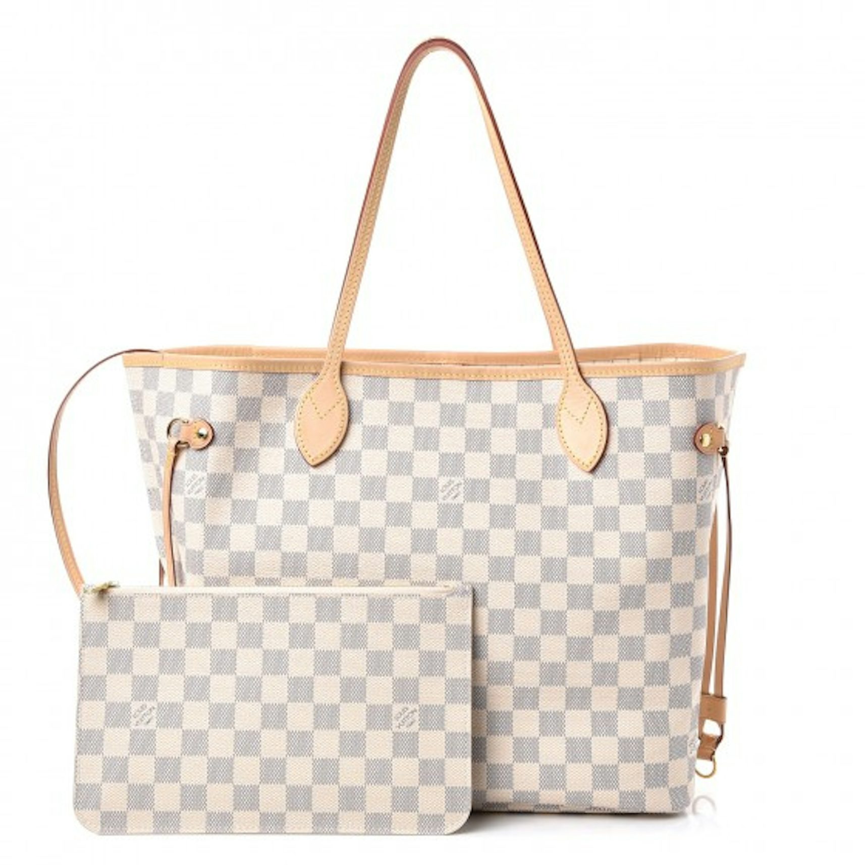 Louis Vuitton Neo Neverfull Damier Azur (Without Pouch) GM Beige Lining in  Canvas/Vachetta with Brass - US