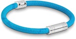 Louis Vuitton Neo Split Bracelet Lagoon Blue in Taiga Calf Leather/Canvas  with Silver-tone - DE
