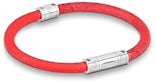 Louis Vuitton Neo Split Taigarama Leather Bracelet Red in Canvas/Leather  with Silver-tone - GB