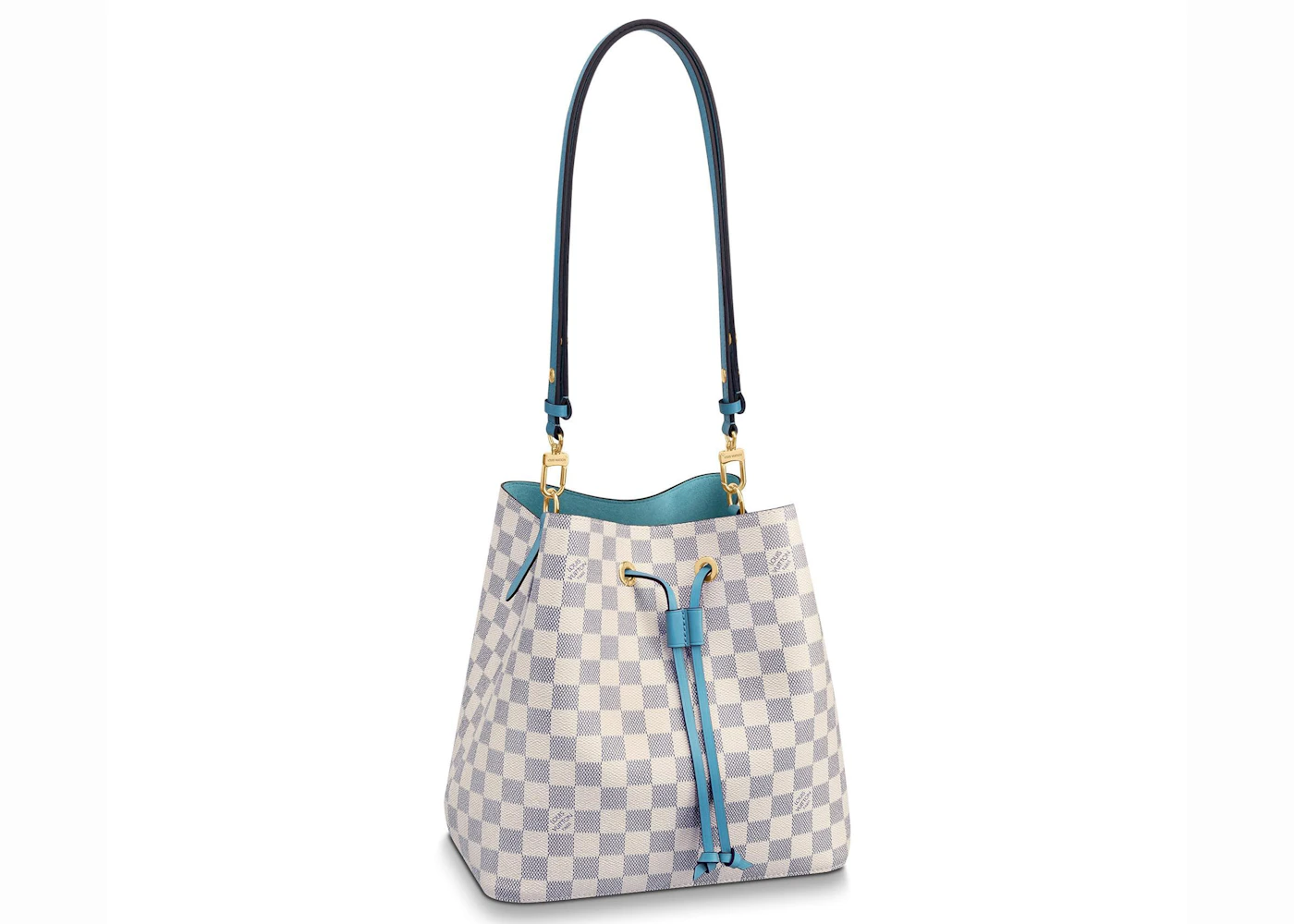 Louis Vuitton NeoNoe MM Damier Azur in Coated Canvas with Gold-tone - US