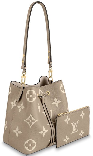 Louis Vuitton Neonoe MM Tourterelle/Creme in Cowhide Leather with