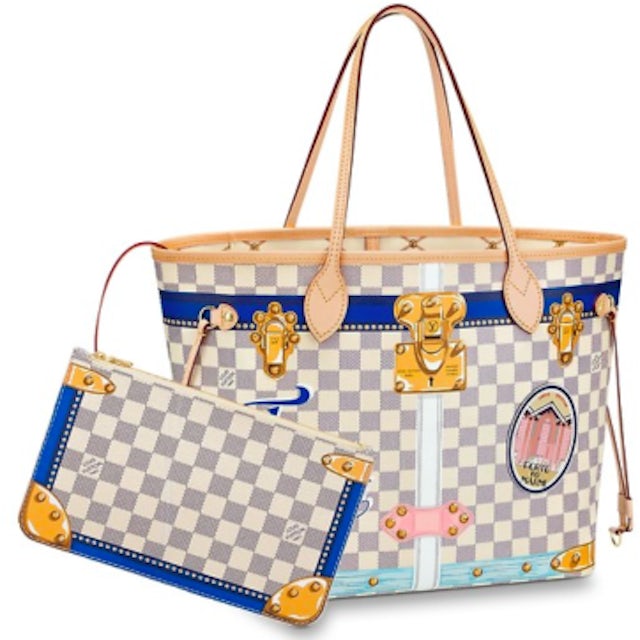 Louis Vuitton Neverfull MM in Damier Ebene with Rose Ballerine Lining - SOLD