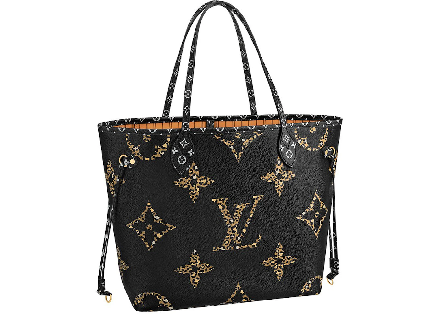 Louis Vuitton Neverfull Monogram Giant Jungle (Without Pouch) MM  Black/Caramel in Canvas with Gold-tone - US