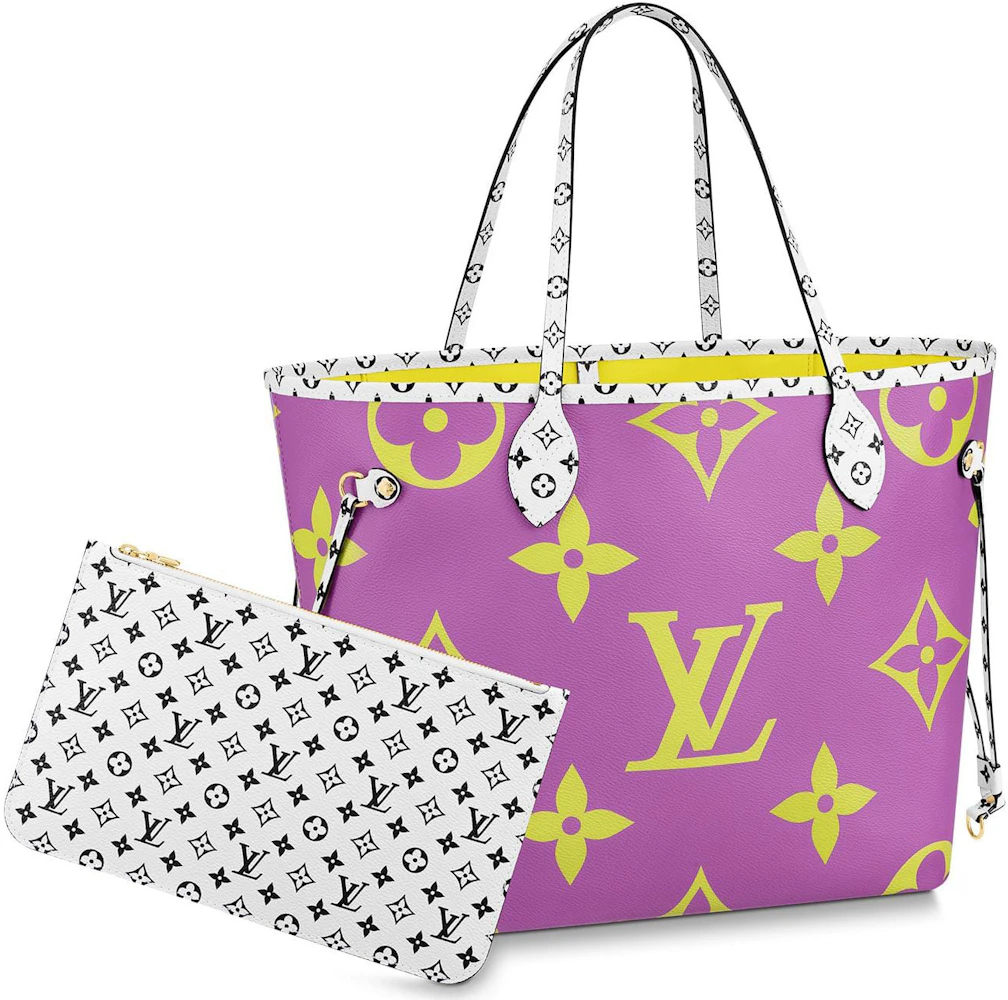 Louis Vuitton Neverfull Monogram Giant MM Lilac/Yellow Lining in