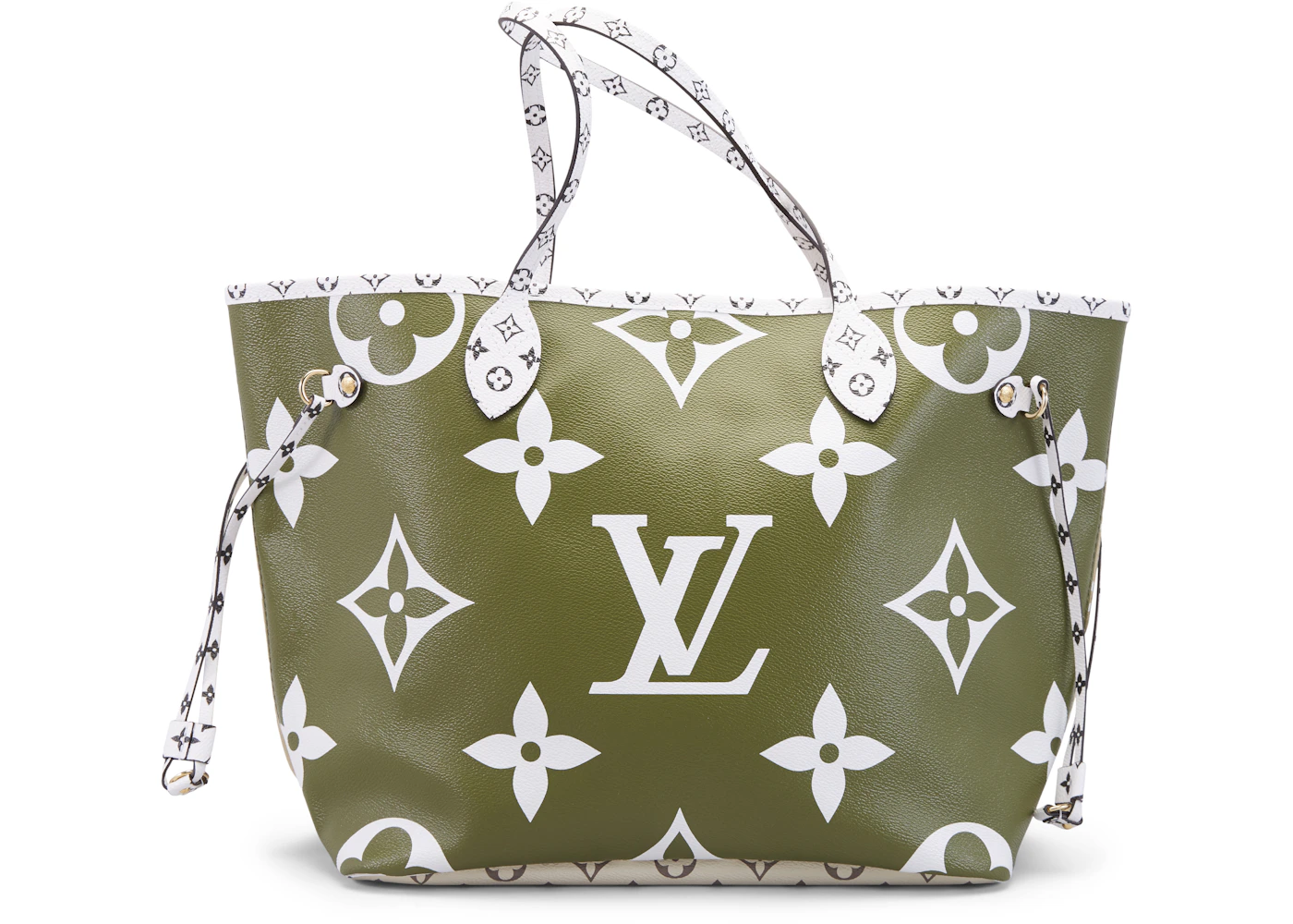 Louis Vuitton Neverfull Monogram Giant (Without Pouch) MM Khaki Green/Beige  Lining in Coated Canvas with Gold-tone - US