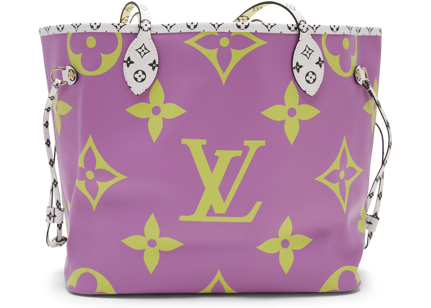 Louis Vuitton Neverfull Monogram Giant (Without Pouch) MM Lilac/Yellow  Lining in Coated Canvas with Gold-tone - US