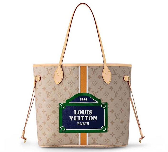 Louis Vuitton Neverfull MM Beige/Ocher in Monopaname Coated Canvas