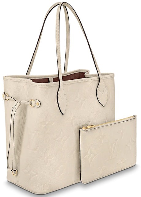 Louis Vuitton Neverfull MM Creme in Cowhide Leather with Gold-tone - GB