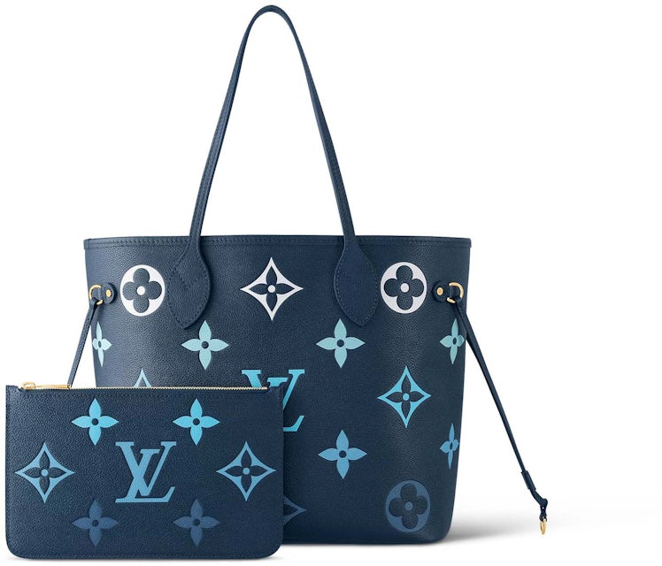 Louis Vuitton Neverfull MM Gradient Blue in Monogram Empreinte