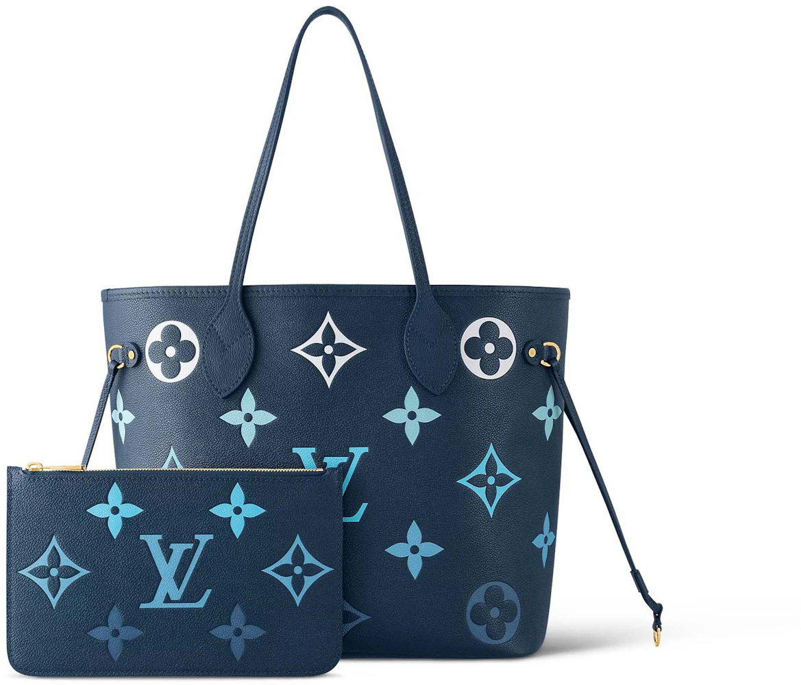 Louis Vuitton Neverfull MM Gradient Blue in Monogram Empreinte Embossed ...