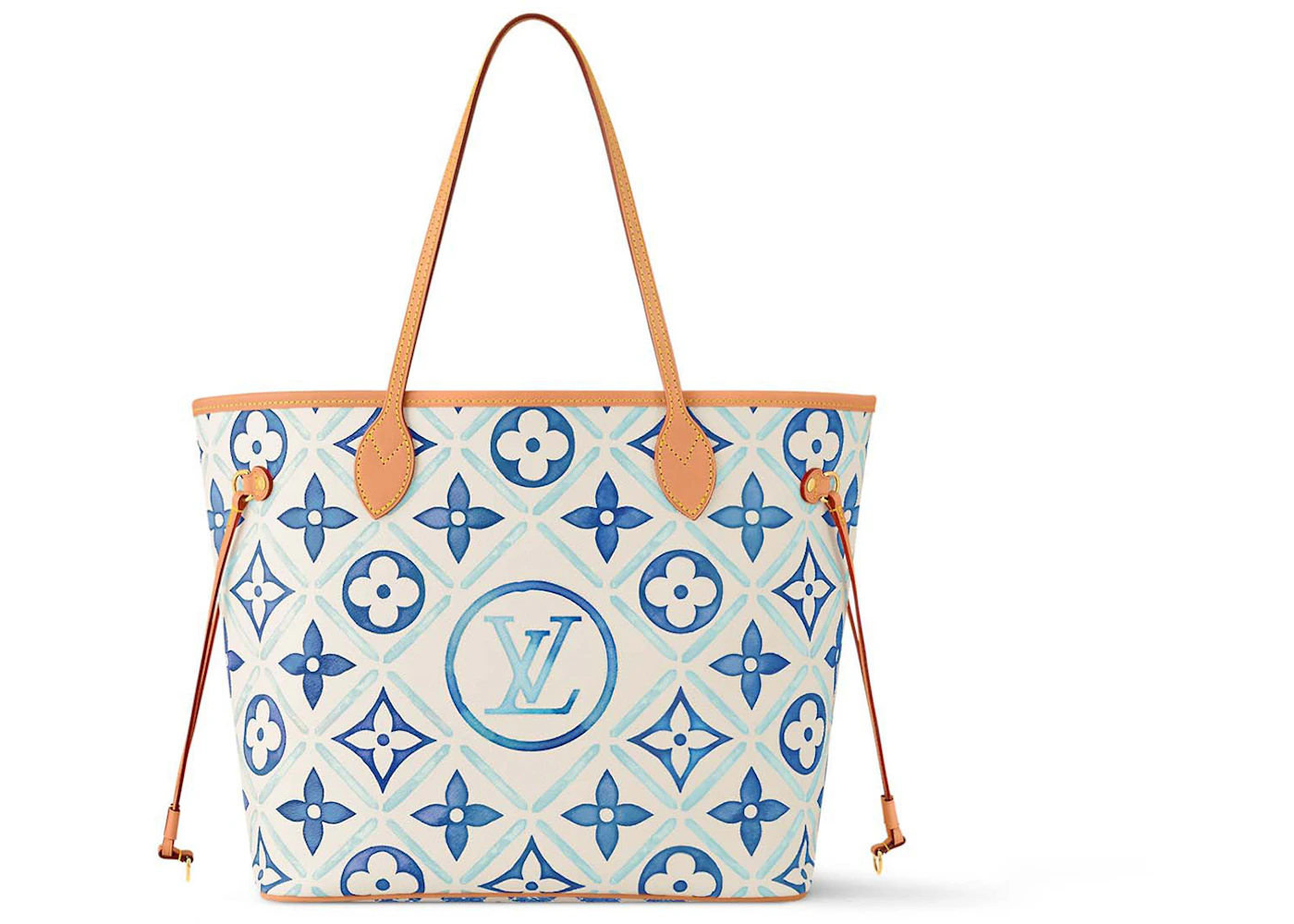 Louis Vuitton Neverfull MM Lagoon Blue in Canvas with Gold-tone US