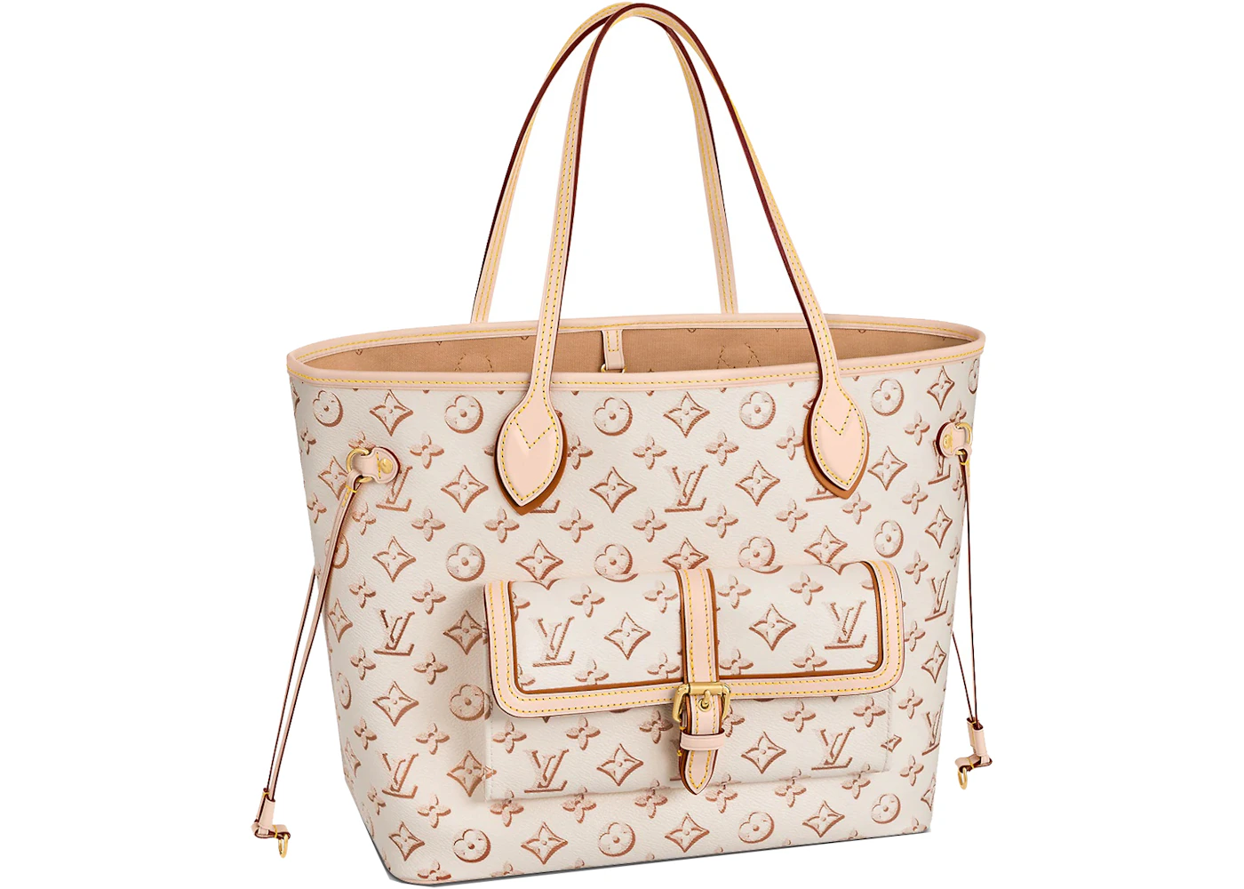 Vuitton Monogram Canvas Louis Vuitton Beige Neverfull Vuitton