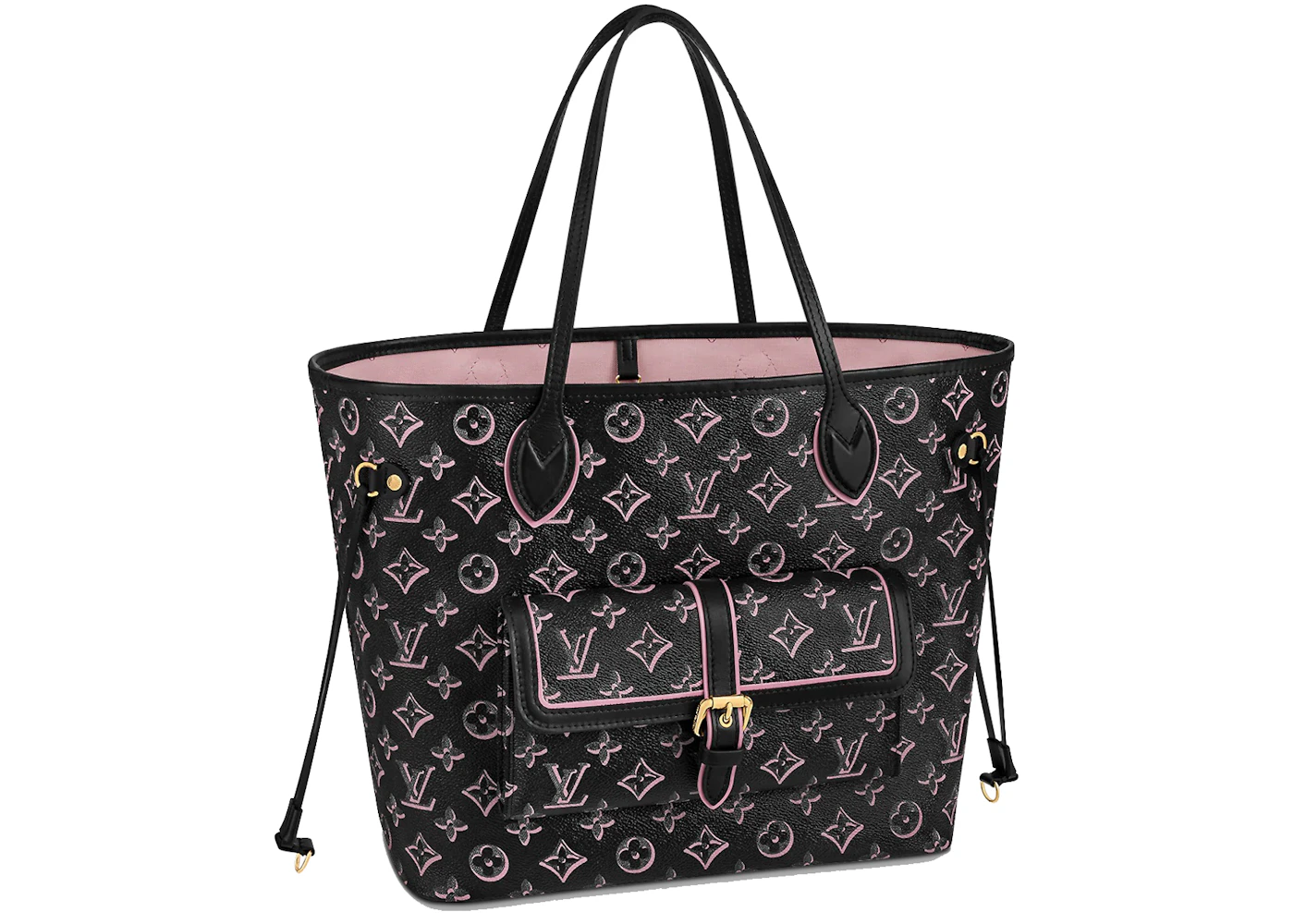 Louis Vuitton Neverfull MM Monogram Black in Coated Canvas/Leather with  Gold-tone - US