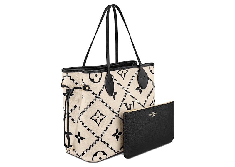 Louis Vuitton Neverfull MM Monogram Empriente Cream Black in