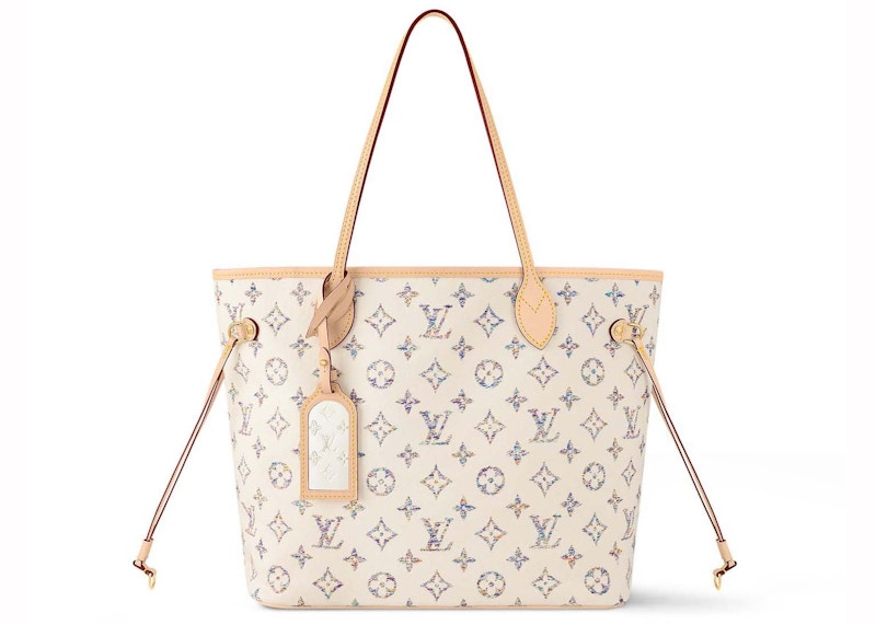 Louis Vuitton Neverfull MM Multicolor Beige in Jacquard Fabric  
