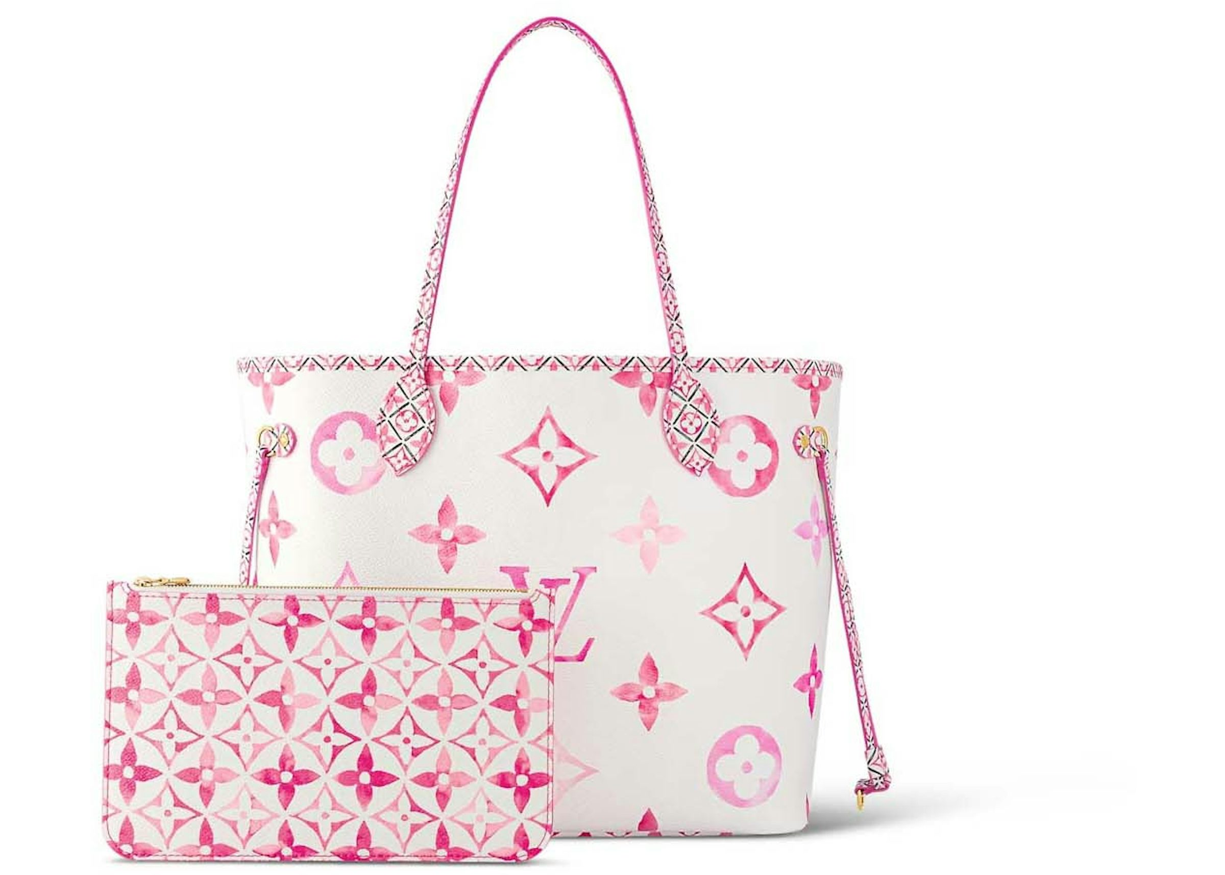 louis vuitton pink and white bag