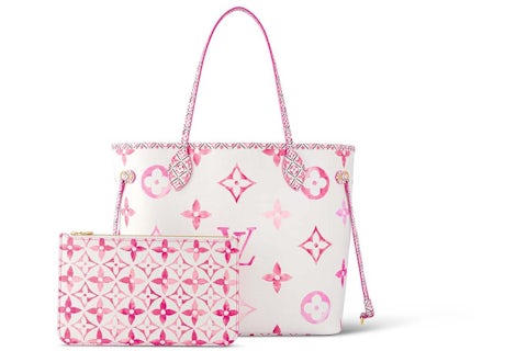 Louis Vuitton Neverfull MM Pink in Coated Canvas with Gold-tone US