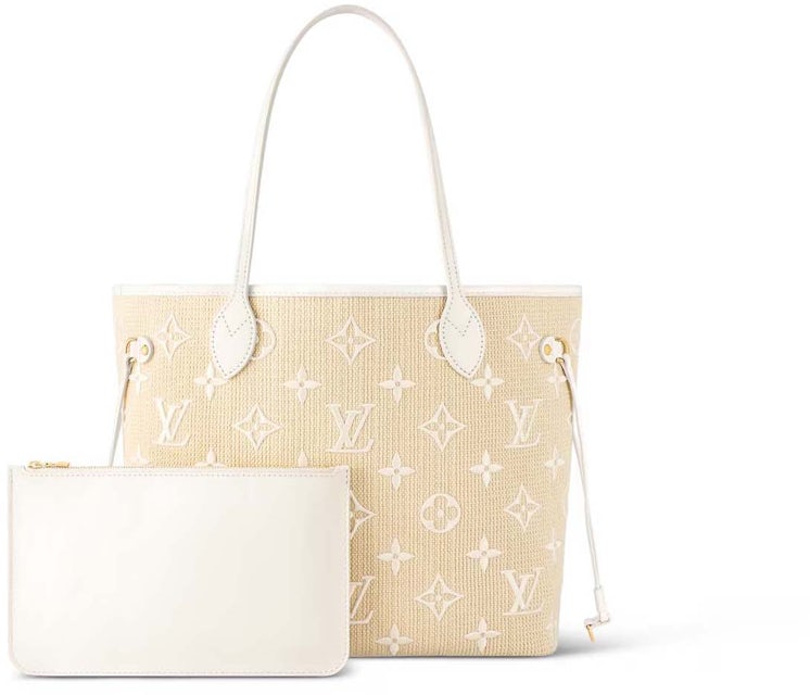 Louis Vuitton Neverfull Empreinte MM Cream in Leather with Gold