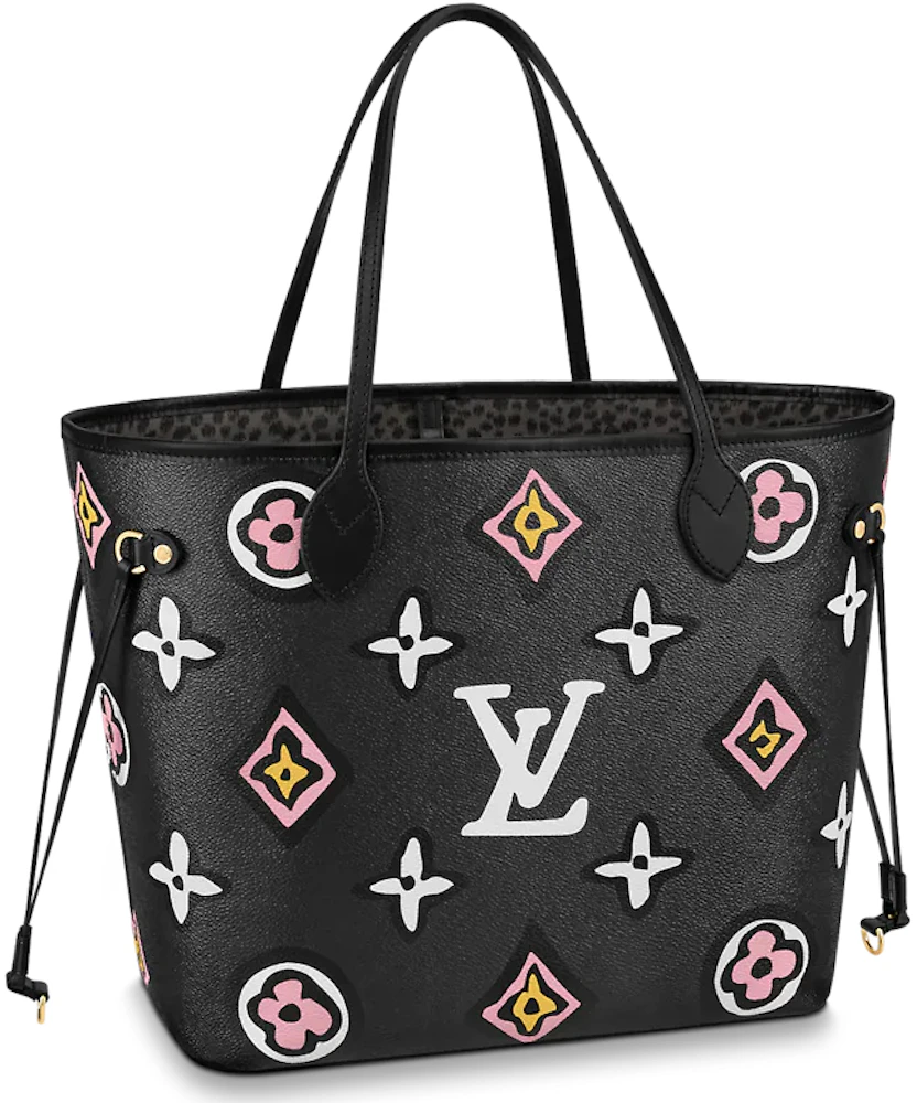Louis Vuitton Neverfull MM Wild at Heart Black in Leather with Gold-tone -  US