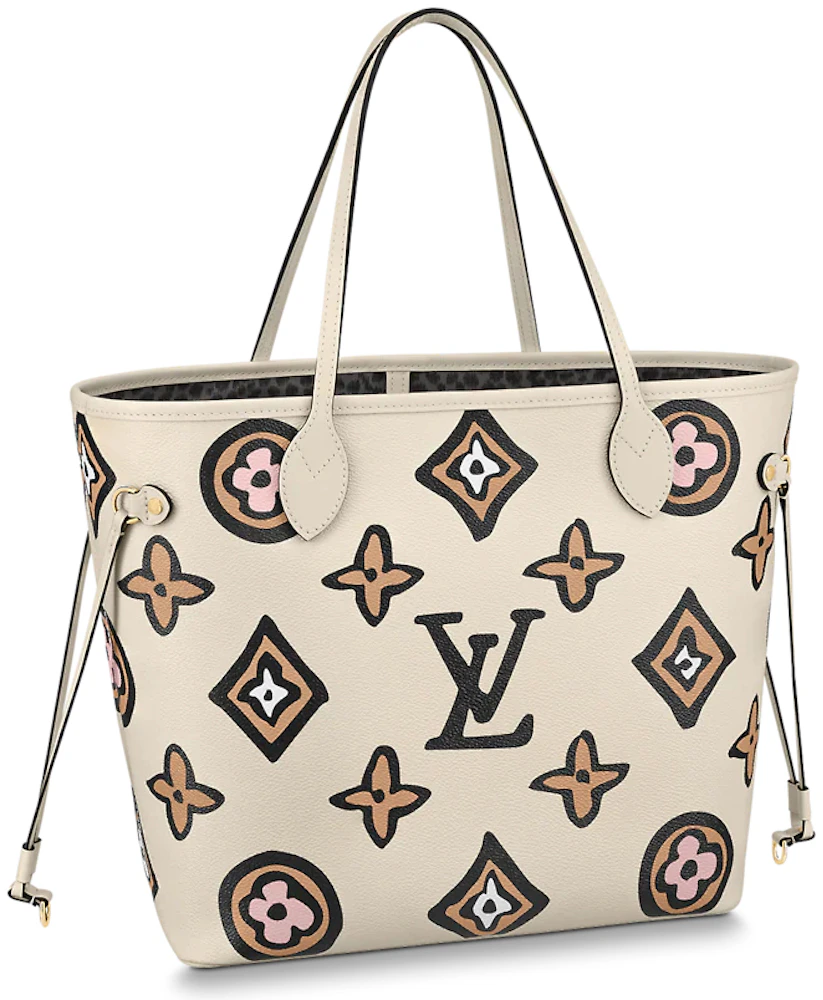Louis Vuitton Neverfull MM Wild at Heart Cream in Leather with Gold-tone -  US