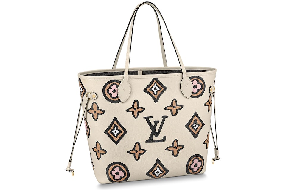 Louis Vuitton Neverfull MM Wild at Heart Cream/Multi in Coated Canvas with  Gold-tone - US