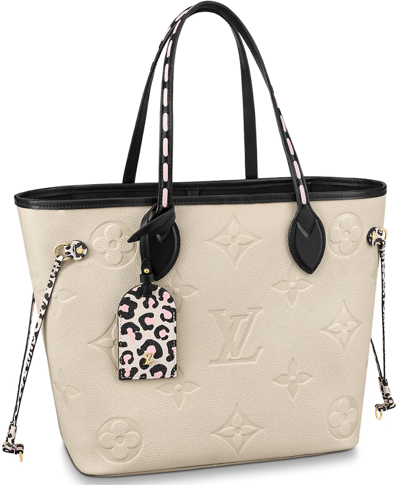 Louis Vuitton Neverfull MM Wild at Heart Cream in Leather with Gold-tone -  GB