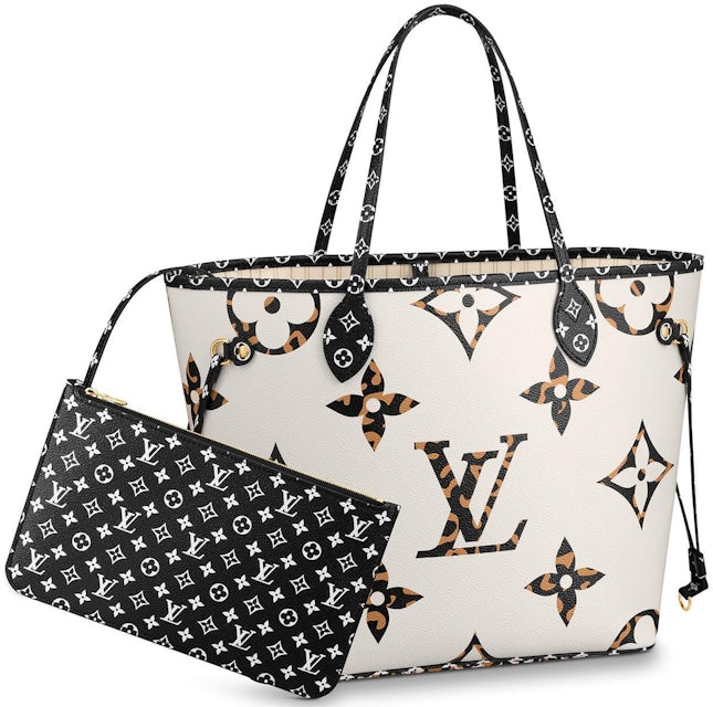 Louis Vuitton Neverfull Monogram Giant Jungle MM Ivory/Havana Beige in  Coated Canvas with Gold-tone - GB