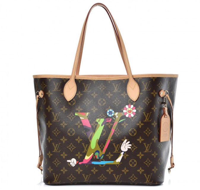 Louis Vuitton x Takashi Murakami Neverfull MOCA (Without Pouch) MM Pink  Lining in Canvas with Gold-tone - US