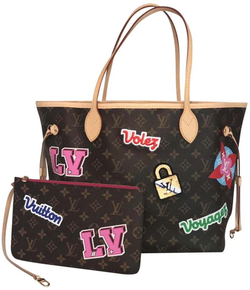 Louis Vuitton Limited Edition Monogram Canvas Patches Neverfull MM