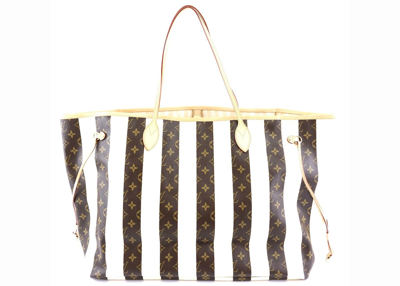 Louis Vuitton Neverfull Monogram Rayures (Without Pouch) XL Beige