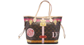 Louis Vuitton Neverfull Monogram Tromp L'oeil Screen (Without Pouch) MM Pink/Beige Lining