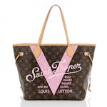 Louis Vuitton Neverfull Monogram V Cities Saint Barth (Without Pouch) MM  Pivoine Lining in Canvas with Gold-tone - US