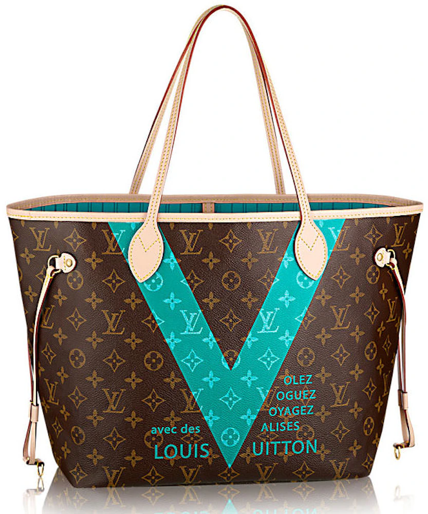 Louis Vuitton Neverfull Monogram MM Cerise Lining - US