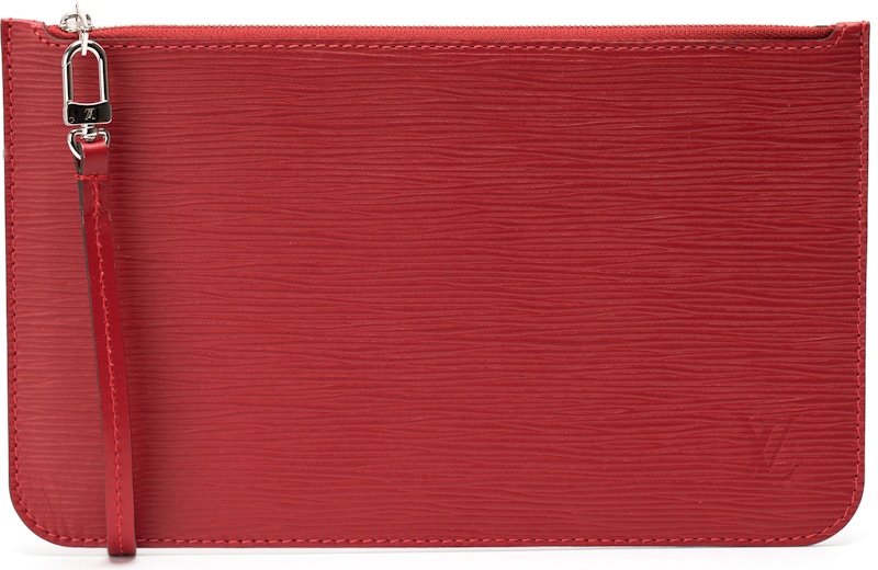 Louis Vuitton Pochette Epi MM Coquelicot in Leather with Silver