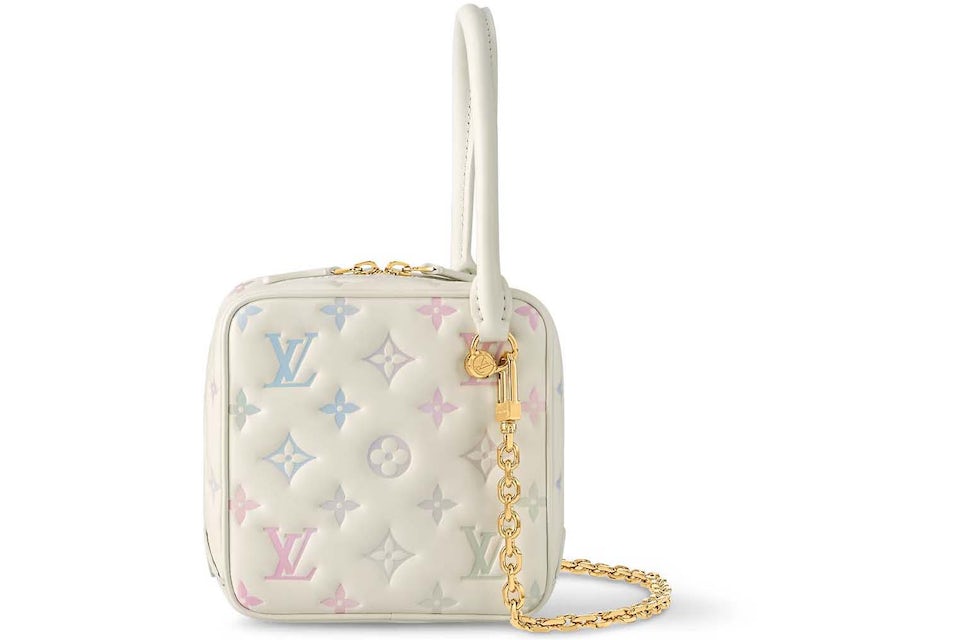 louis vuitton bag white and pink