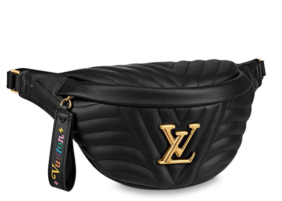 Louis Vuitton New Wave Green Leather Quilted Pattern Wide Fabric Shoulder  Strap Women LV Signature MultiPochette Chain Bag