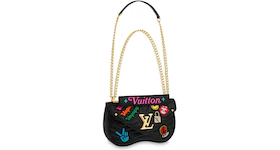 Louis Vuitton New Wave Chain Bag 80s Music Patches MM Black